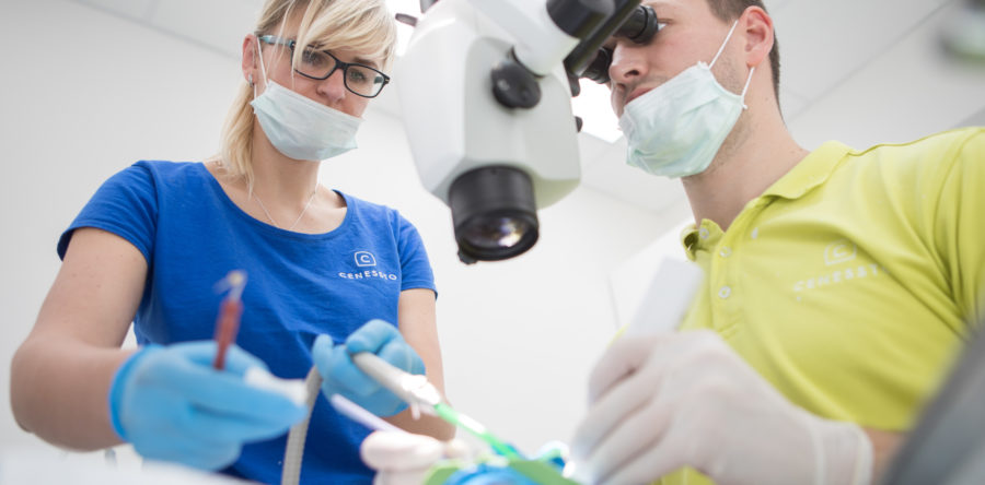 ošetření kořenových kanálků